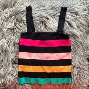 Stretchy bright rainbow tank top